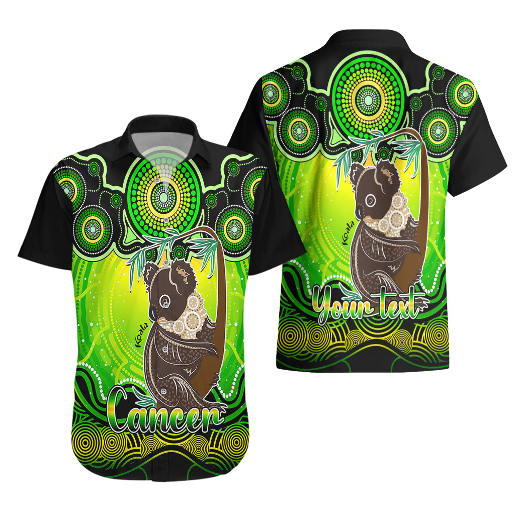 personalised-australia-cancer-koala-zodiac-hawaiian-shirt-auz-astrology-aboriginal-green