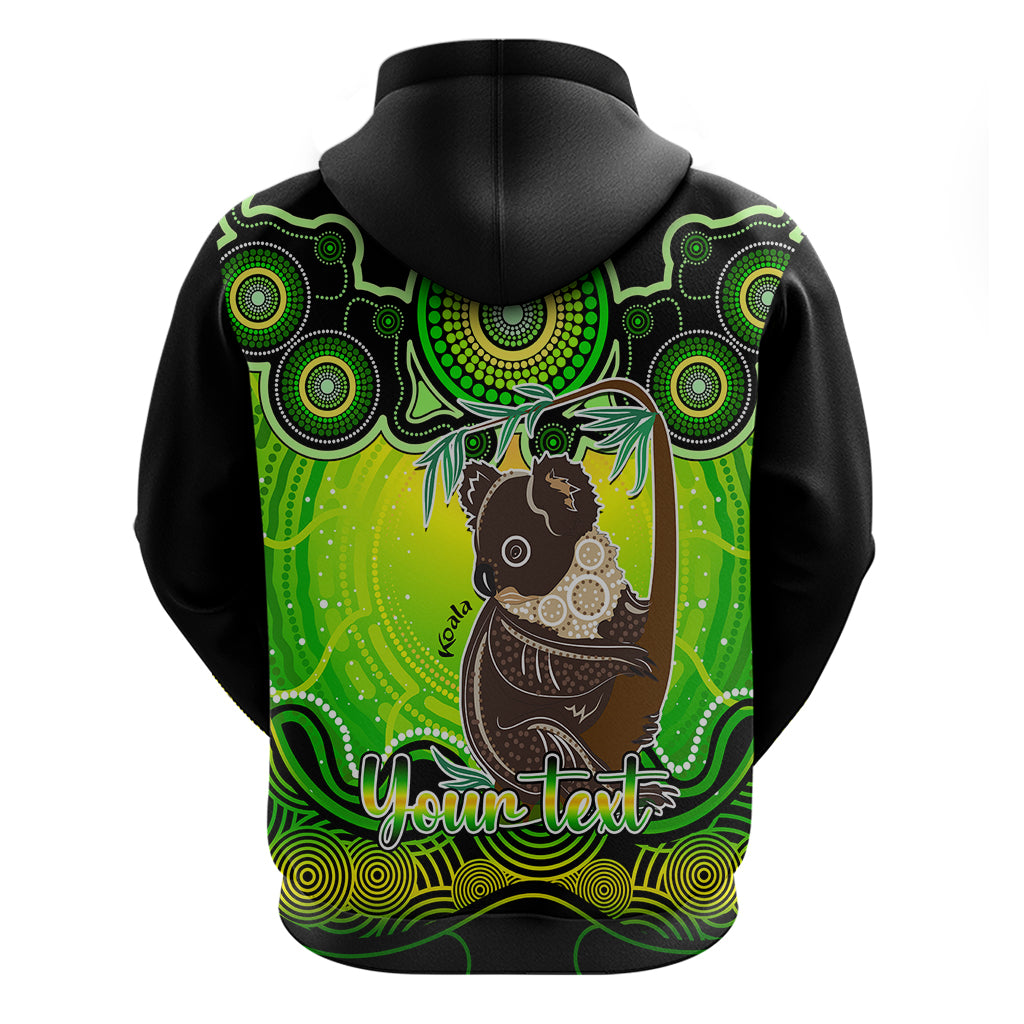 personalised-australia-cancer-koala-zodiac-hoodie-auz-astrology-aboriginal-green