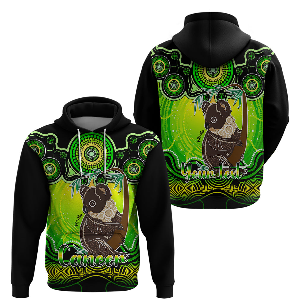 personalised-australia-cancer-koala-zodiac-hoodie-auz-astrology-aboriginal-green