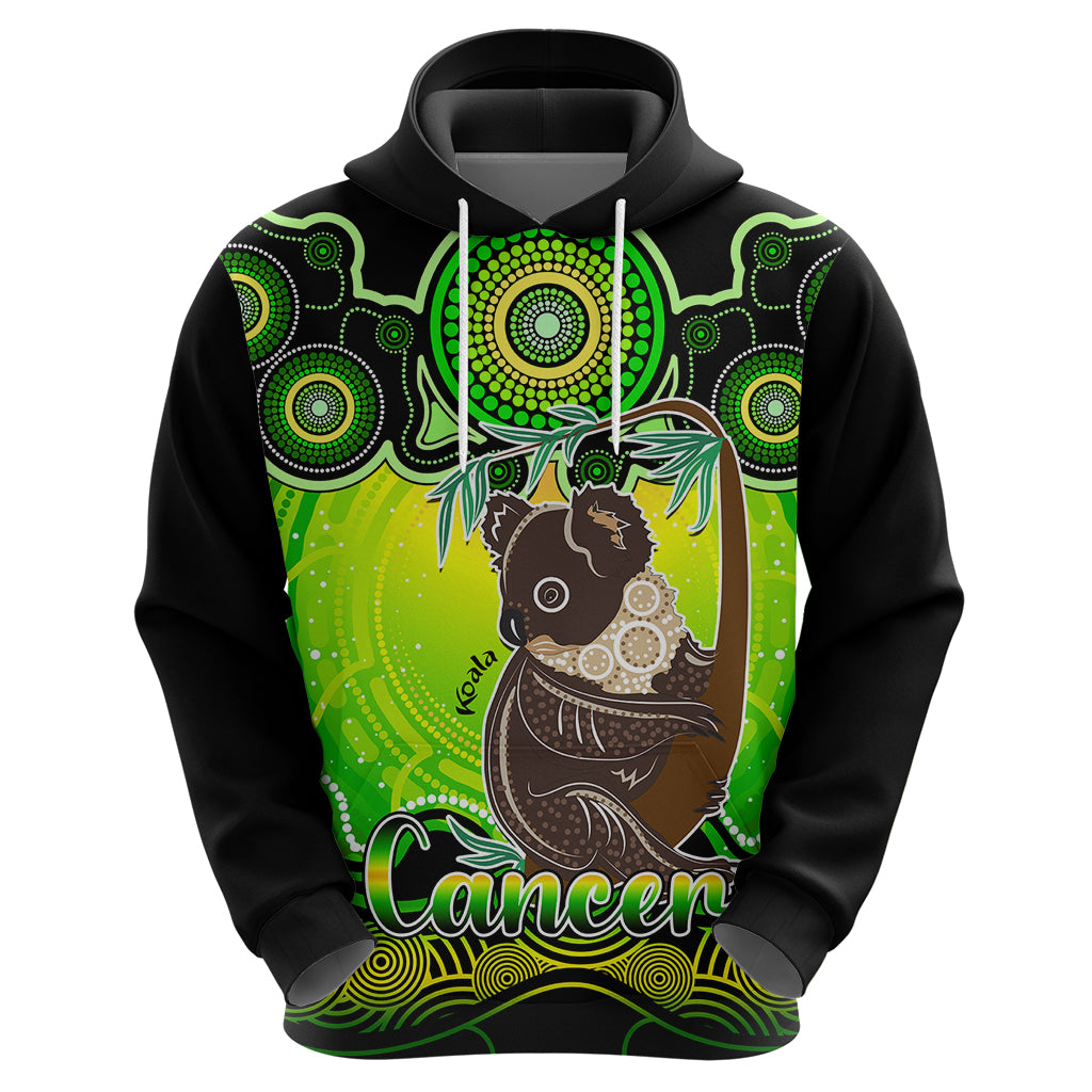 personalised-australia-cancer-koala-zodiac-hoodie-auz-astrology-aboriginal-green