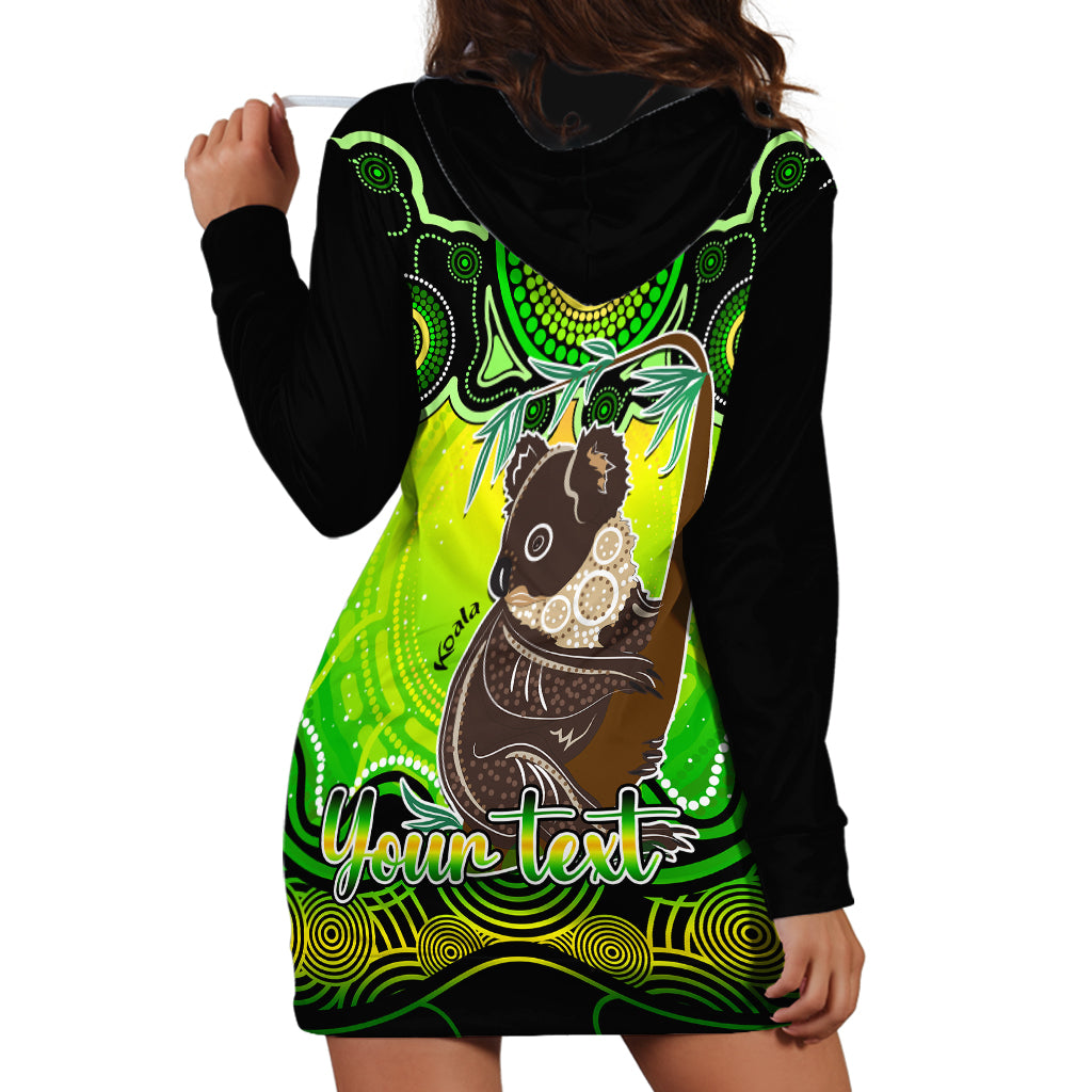 personalised-australia-cancer-koala-zodiac-hoodie-dress-auz-astrology-aboriginal-green