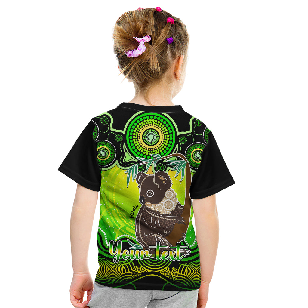 personalised-australia-cancer-koala-zodiac-kid-t-shirt-auz-astrology-aboriginal-green