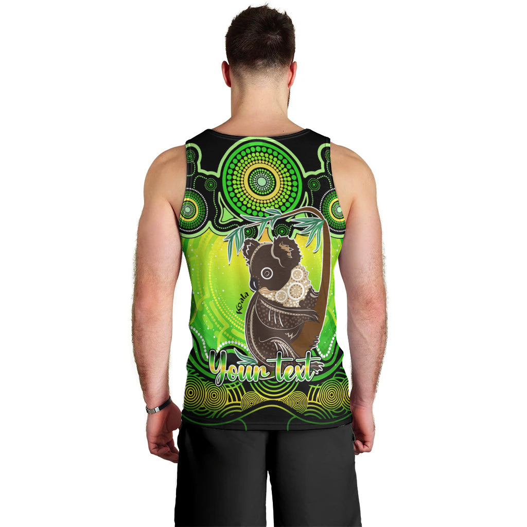 personalised-australia-cancer-koala-zodiac-men-tank-top-auz-astrology-aboriginal-green