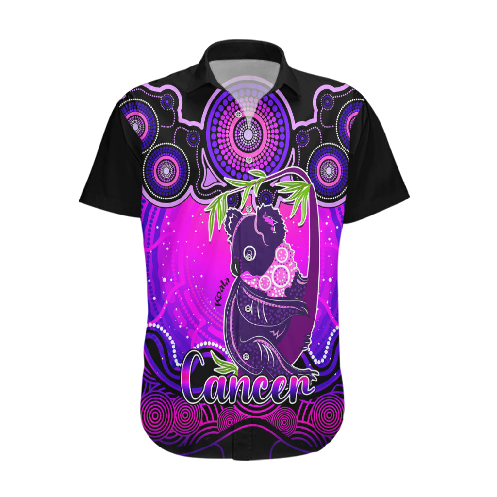 personalised-australia-cancer-koala-zodiac-hawaiian-shirt-auz-astrology-aboriginal-magenta