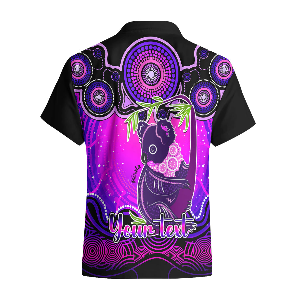 personalised-australia-cancer-koala-zodiac-hawaiian-shirt-auz-astrology-aboriginal-magenta