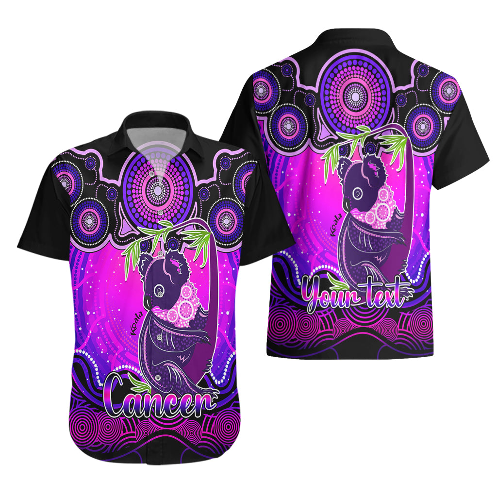 personalised-australia-cancer-koala-zodiac-hawaiian-shirt-auz-astrology-aboriginal-magenta