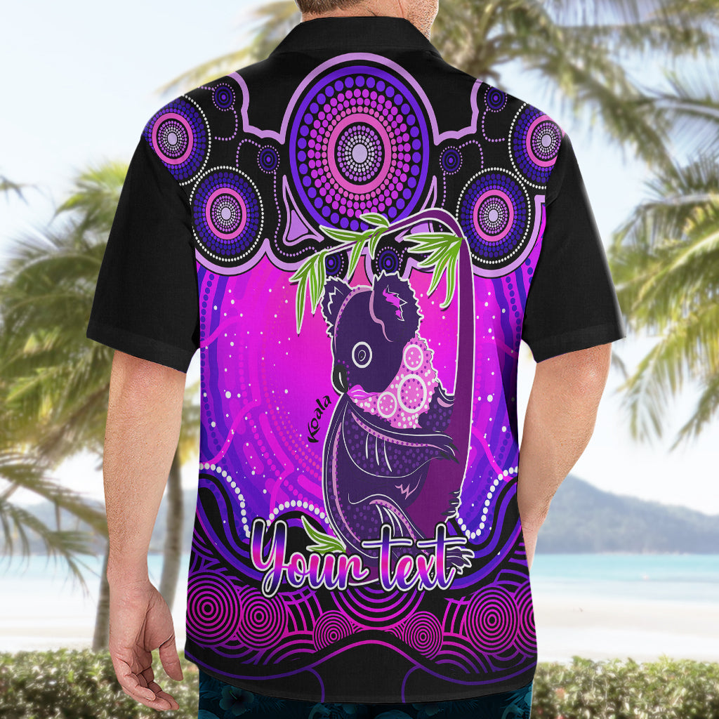 personalised-australia-cancer-koala-zodiac-hawaiian-shirt-auz-astrology-aboriginal-magenta