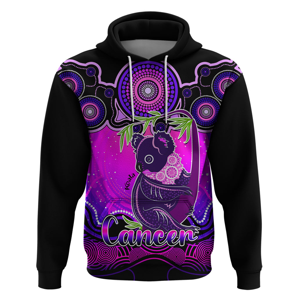 personalised-australia-cancer-koala-zodiac-hoodie-auz-astrology-aboriginal-magenta