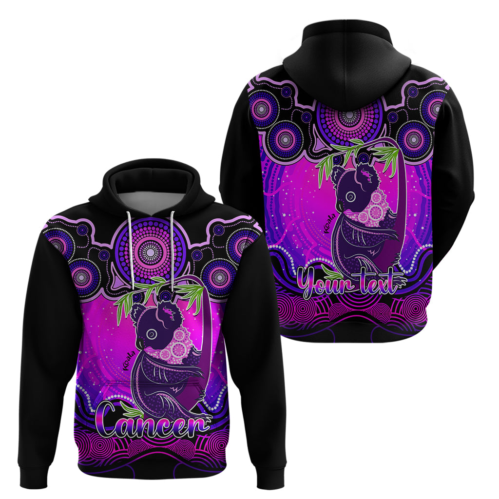 personalised-australia-cancer-koala-zodiac-hoodie-auz-astrology-aboriginal-magenta