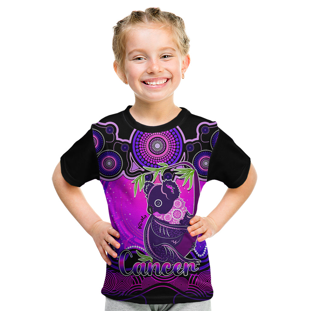 personalised-australia-cancer-koala-zodiac-kid-t-shirt-auz-astrology-aboriginal-magenta