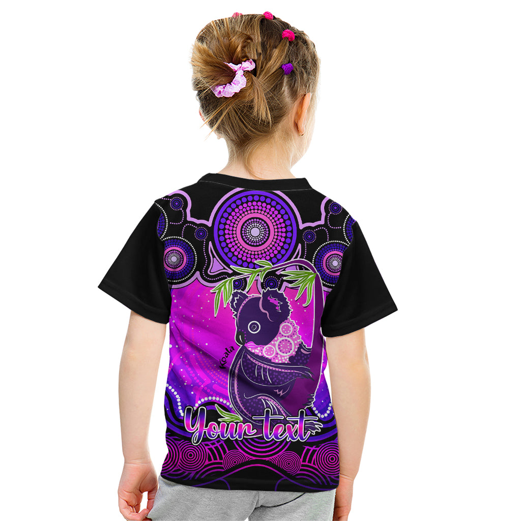 personalised-australia-cancer-koala-zodiac-kid-t-shirt-auz-astrology-aboriginal-magenta