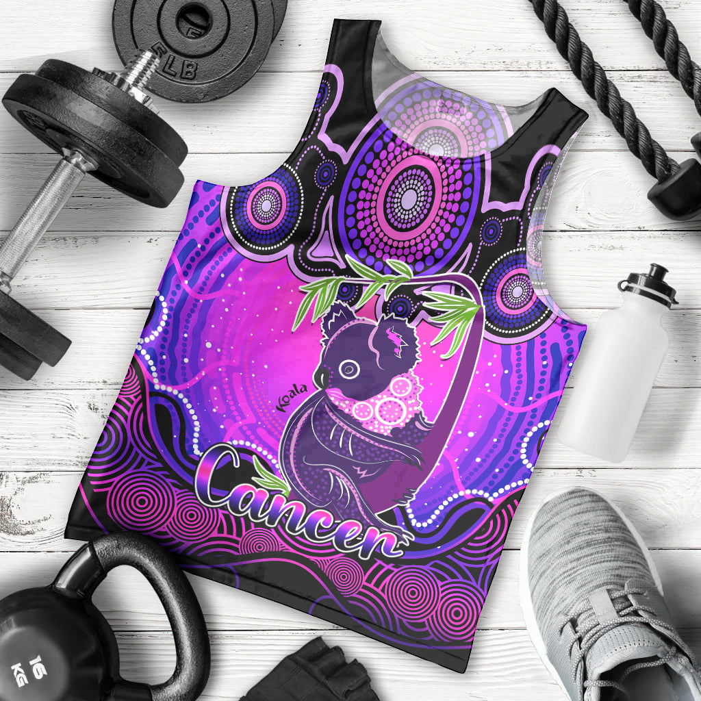 personalised-australia-cancer-koala-zodiac-men-tank-top-auz-astrology-aboriginal-magenta