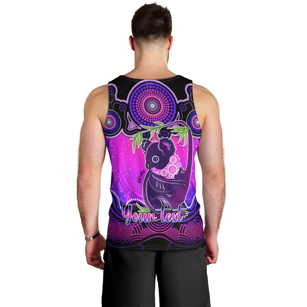 personalised-australia-cancer-koala-zodiac-men-tank-top-auz-astrology-aboriginal-magenta