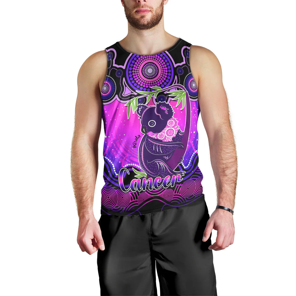 personalised-australia-cancer-koala-zodiac-men-tank-top-auz-astrology-aboriginal-magenta