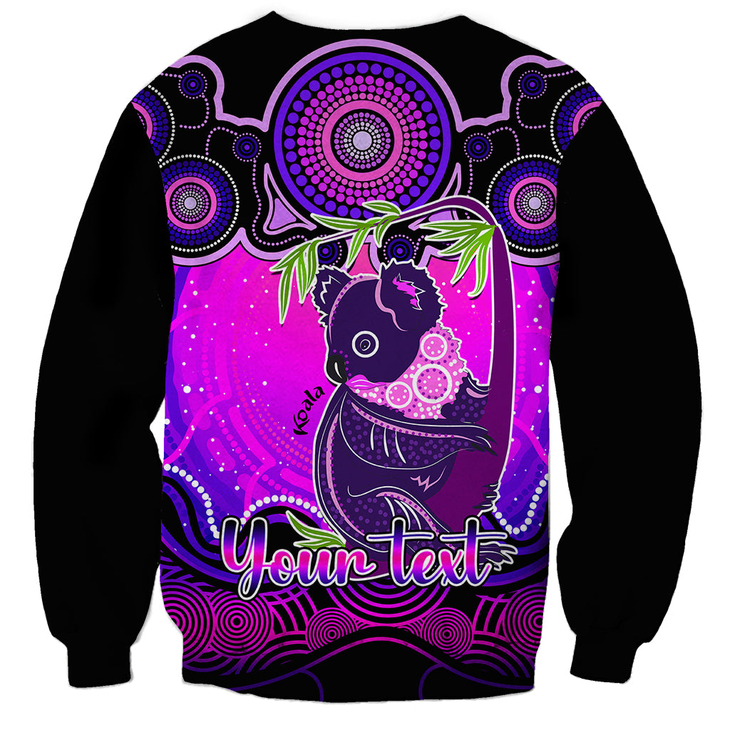 personalised-australia-cancer-koala-zodiac-sweatshirt-auz-astrology-aboriginal-magenta