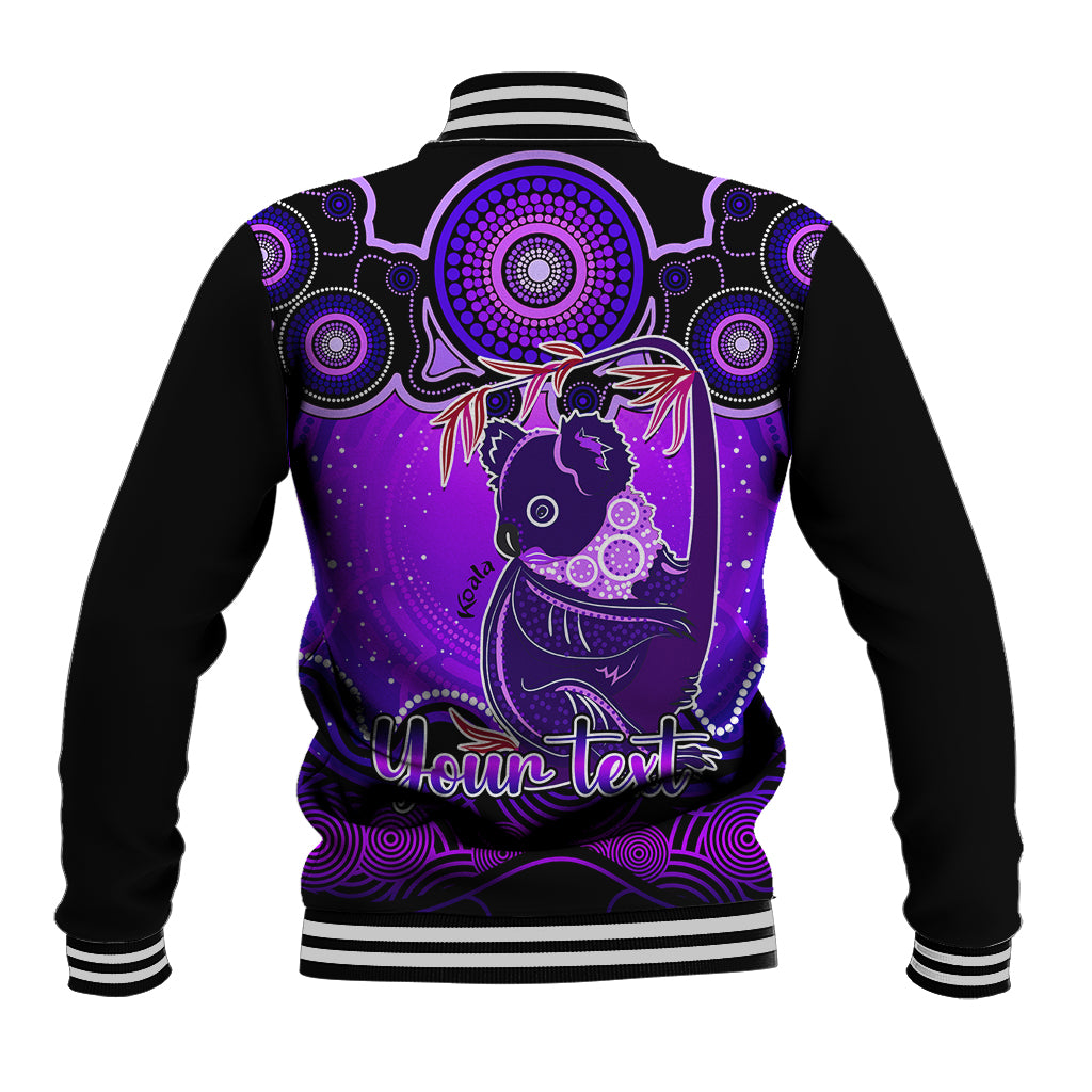 personalised-australia-cancer-koala-zodiac-baseball-jacket-auz-astrology-aboriginal-purple