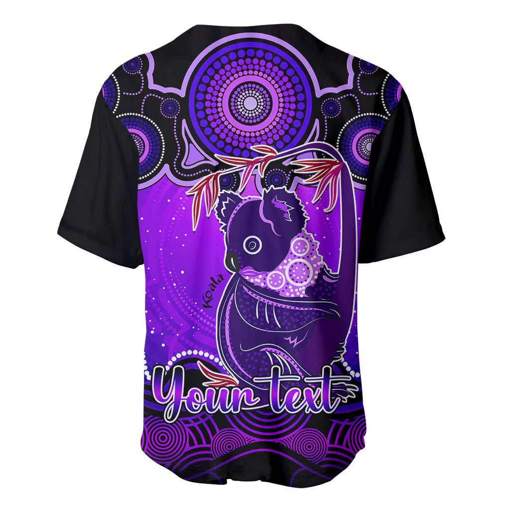 personalised-australia-cancer-koala-zodiac-baseball-jersey-auz-astrology-aboriginal-purple