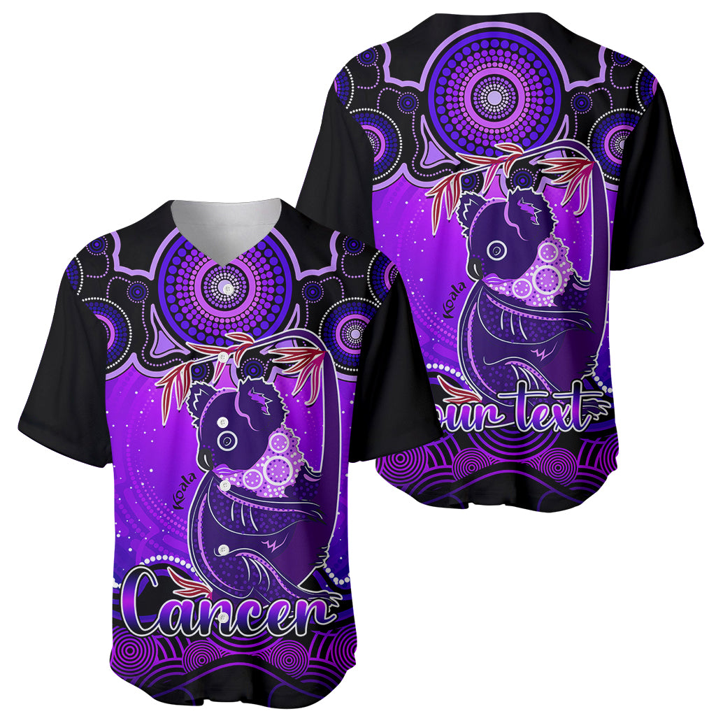 personalised-australia-cancer-koala-zodiac-baseball-jersey-auz-astrology-aboriginal-purple