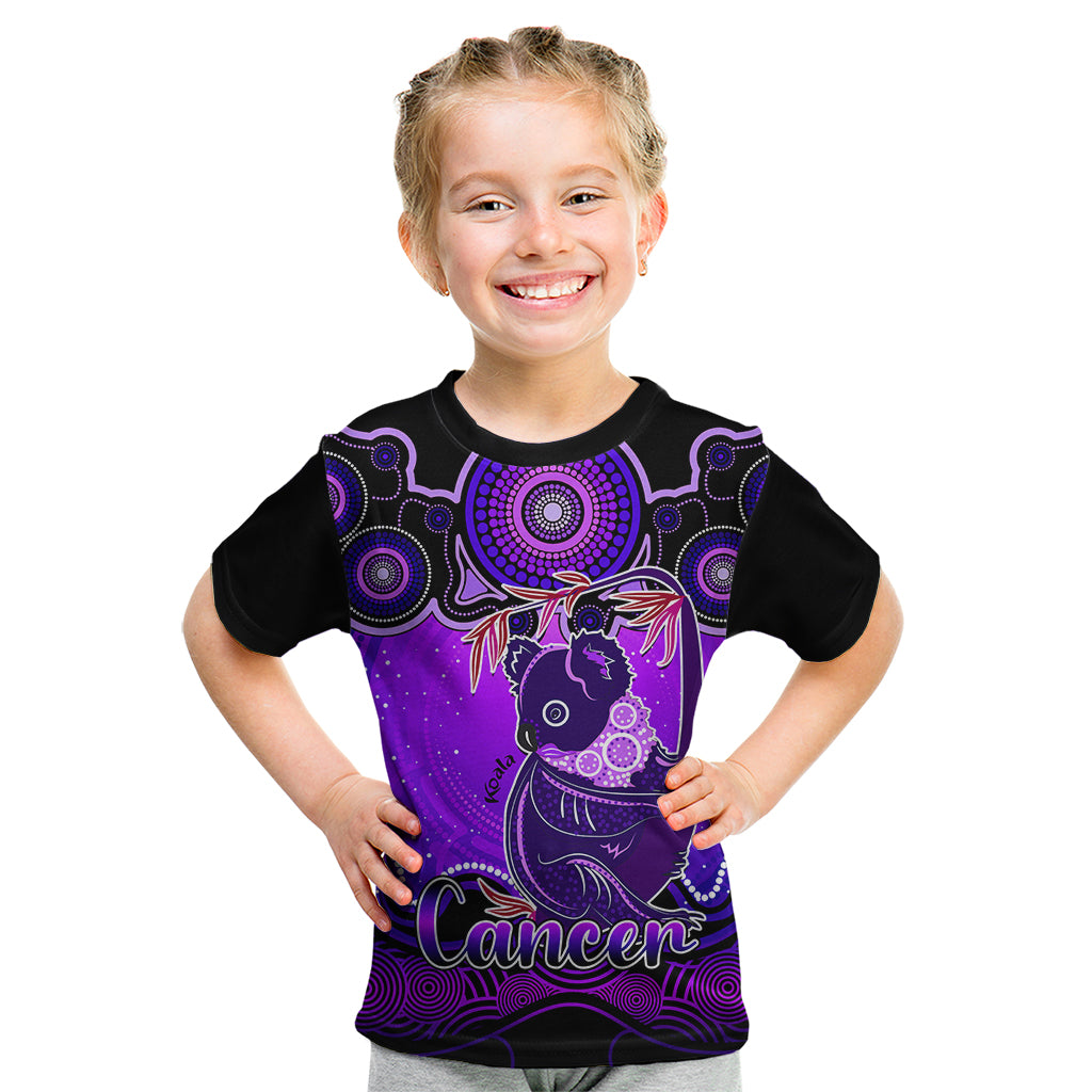 personalised-australia-cancer-koala-zodiac-kid-t-shirt-auz-astrology-aboriginal-purple