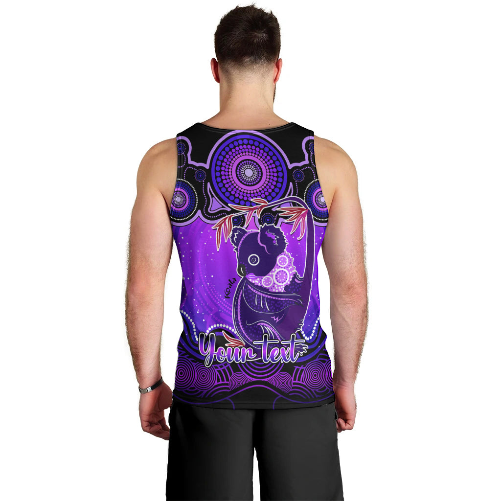 personalised-australia-cancer-koala-zodiac-men-tank-top-auz-astrology-aboriginal-purple