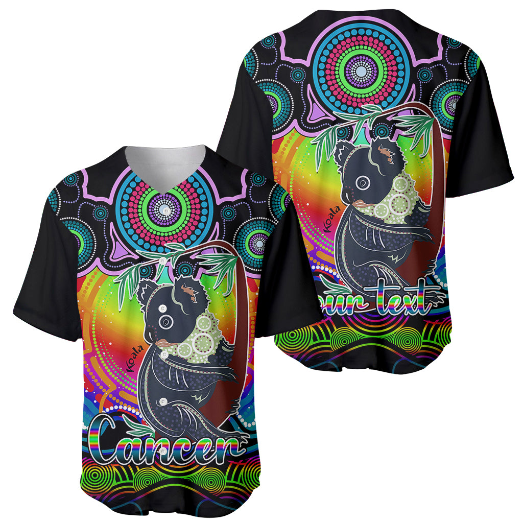 personalised-australia-cancer-koala-zodiac-baseball-jersey-auz-astrology-aboriginal-rainbow