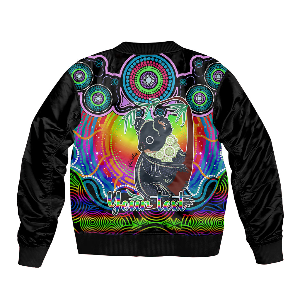 personalised-australia-cancer-koala-zodiac-bomber-jacket-auz-astrology-aboriginal-rainbow