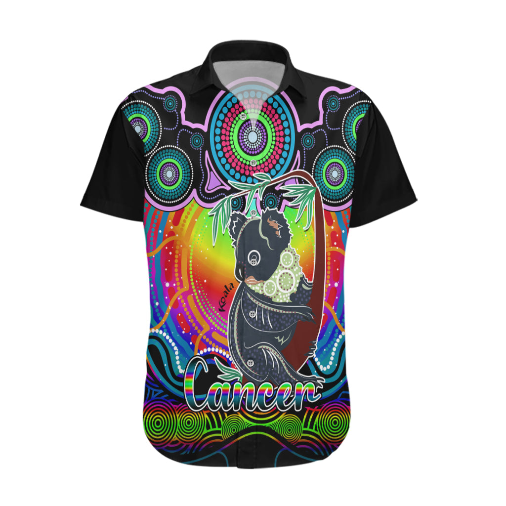 personalised-australia-cancer-koala-zodiac-hawaiian-shirt-auz-astrology-aboriginal-rainbow