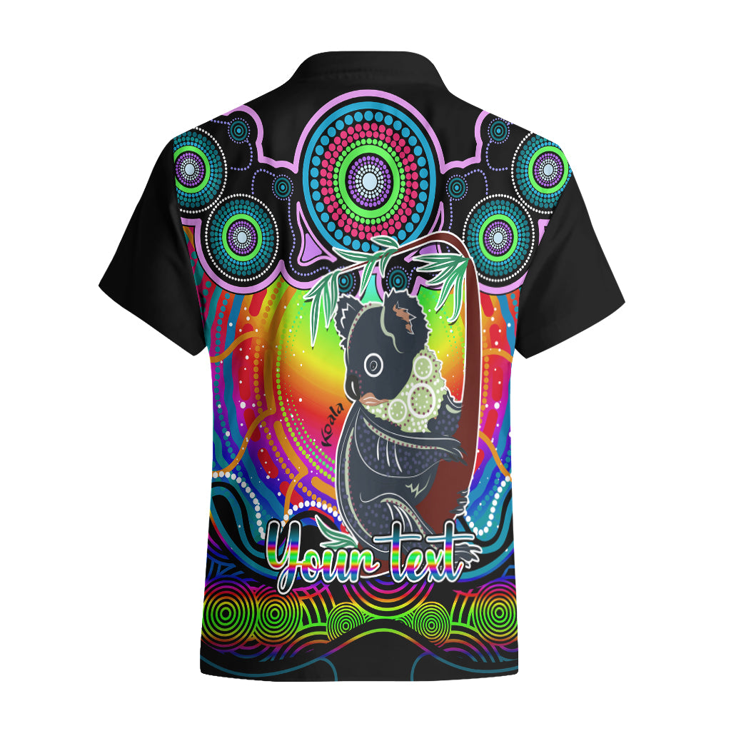 personalised-australia-cancer-koala-zodiac-hawaiian-shirt-auz-astrology-aboriginal-rainbow