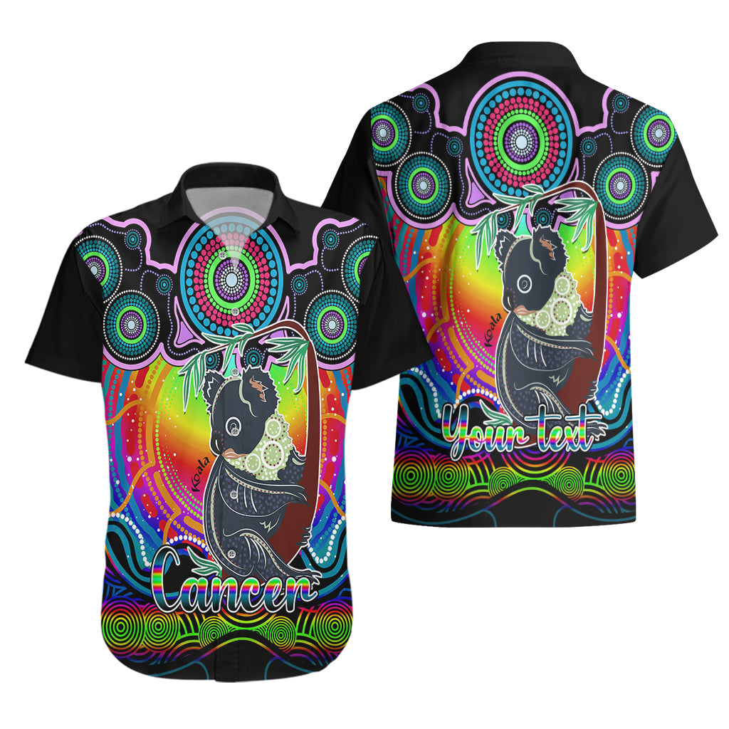 personalised-australia-cancer-koala-zodiac-hawaiian-shirt-auz-astrology-aboriginal-rainbow