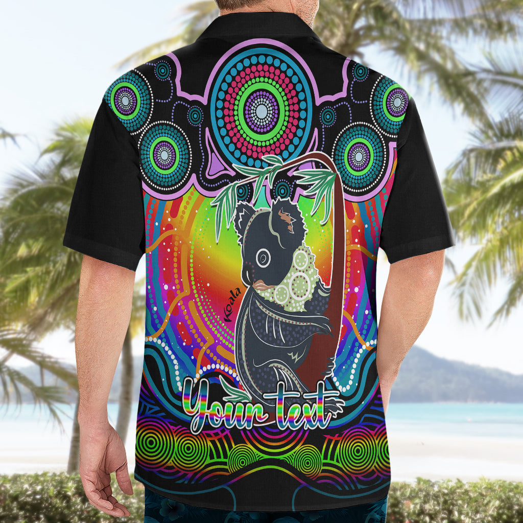 personalised-australia-cancer-koala-zodiac-hawaiian-shirt-auz-astrology-aboriginal-rainbow