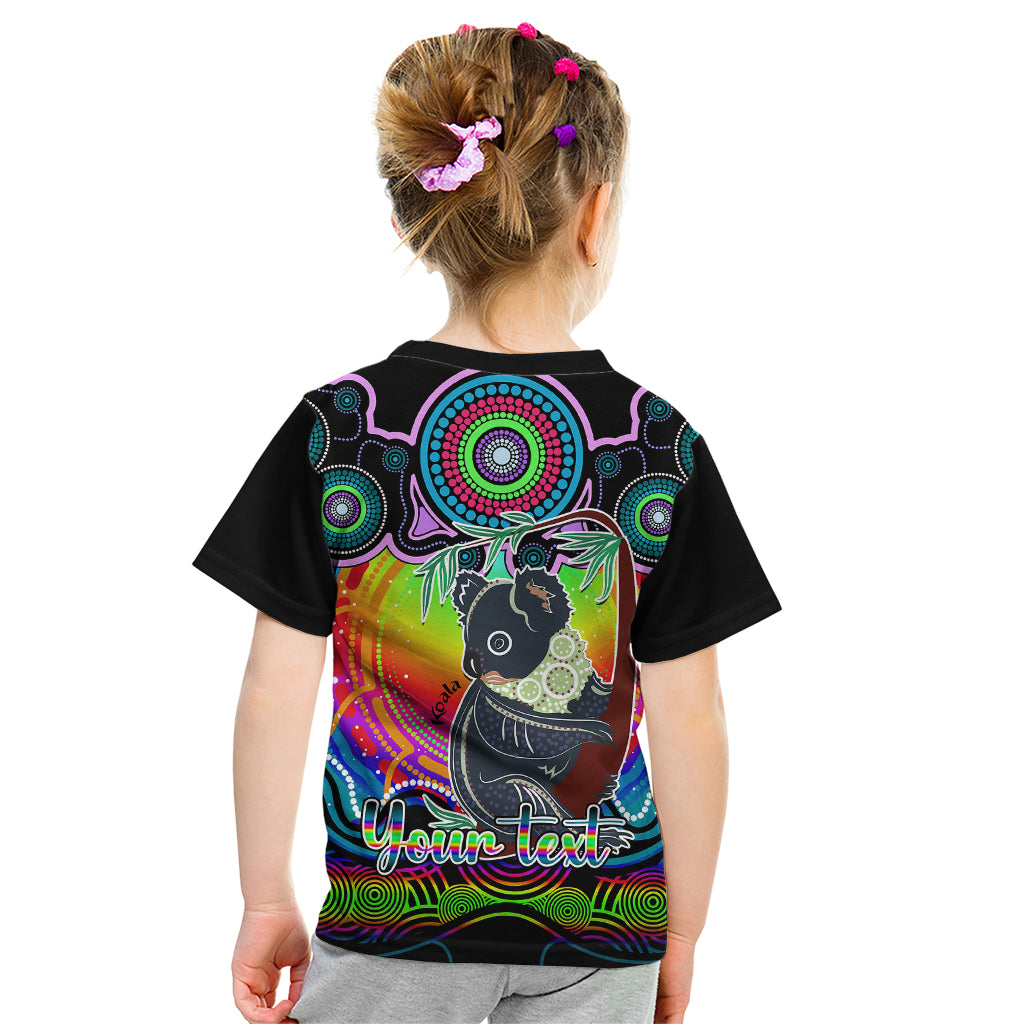 personalised-australia-cancer-koala-zodiac-kid-t-shirt-auz-astrology-aboriginal-rainbow