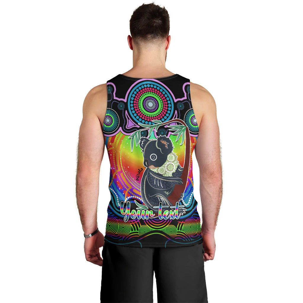 personalised-australia-cancer-koala-zodiac-men-tank-top-auz-astrology-aboriginal-rainbow