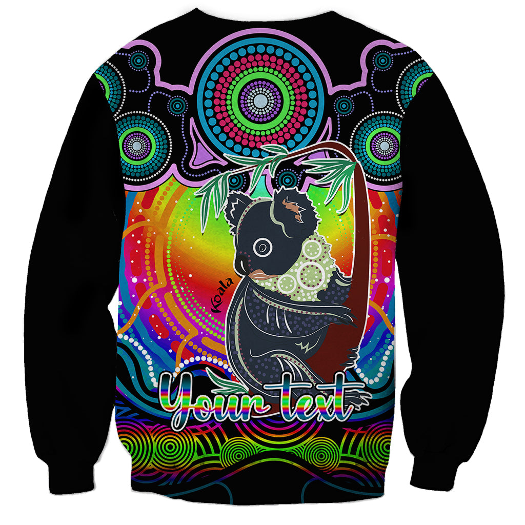 personalised-australia-cancer-koala-zodiac-sweatshirt-auz-astrology-aboriginal-rainbow