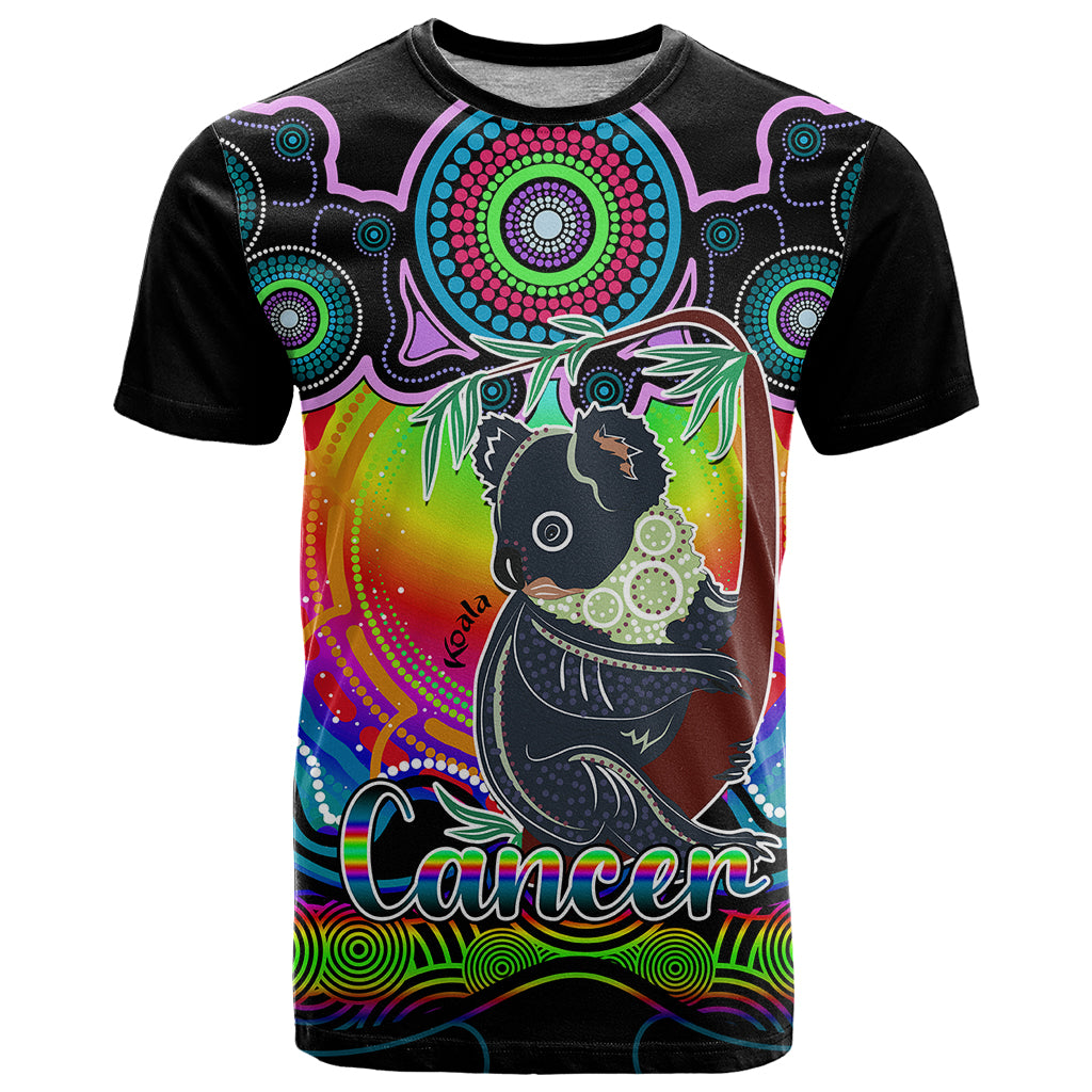 personalised-australia-cancer-koala-zodiac-t-shirt-auz-astrology-aboriginal-rainbow