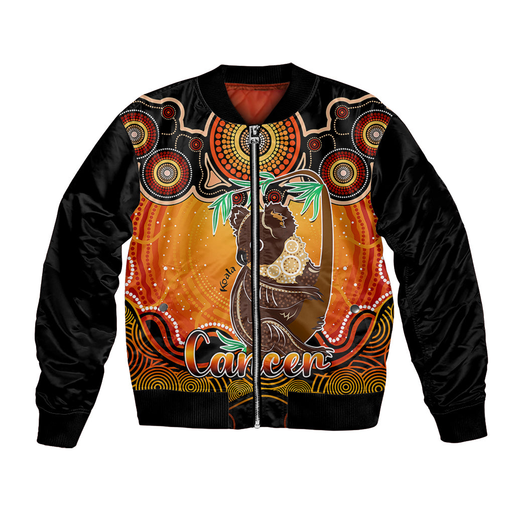 personalised-australia-cancer-koala-zodiac-bomber-jacket-auz-astrology-aboriginal-red