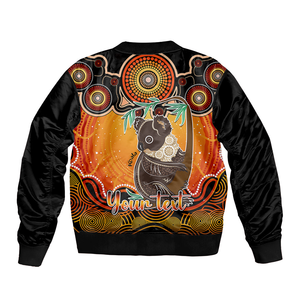 personalised-australia-cancer-koala-zodiac-bomber-jacket-auz-astrology-aboriginal-red