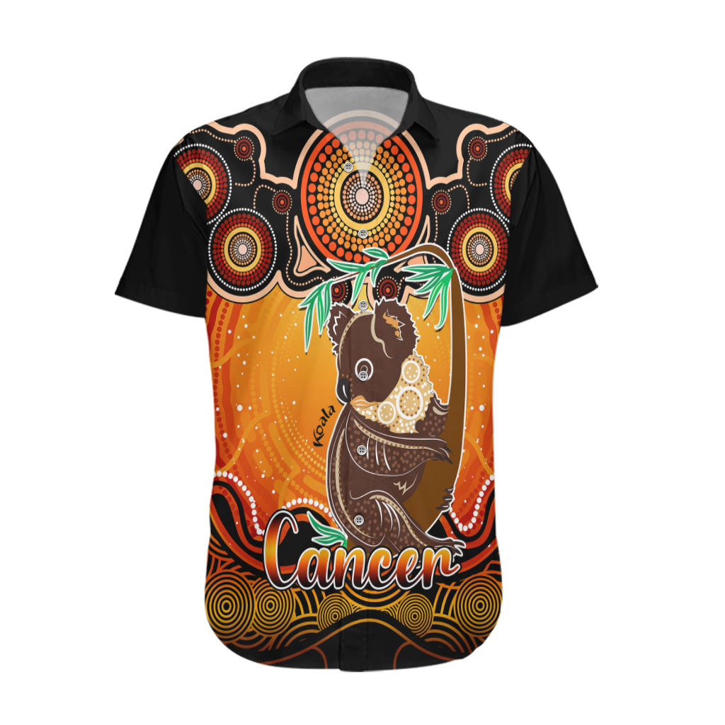 personalised-australia-cancer-koala-zodiac-hawaiian-shirt-auz-astrology-aboriginal-red