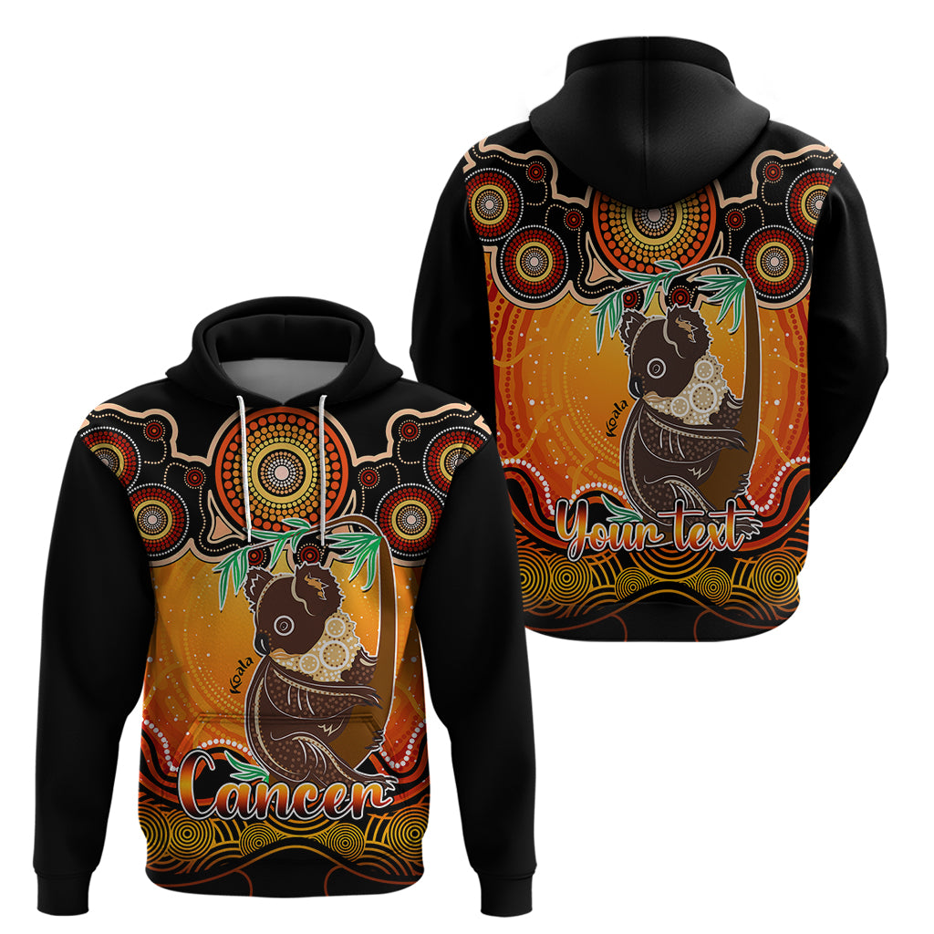 personalised-australia-cancer-koala-zodiac-hoodie-auz-astrology-aboriginal-red