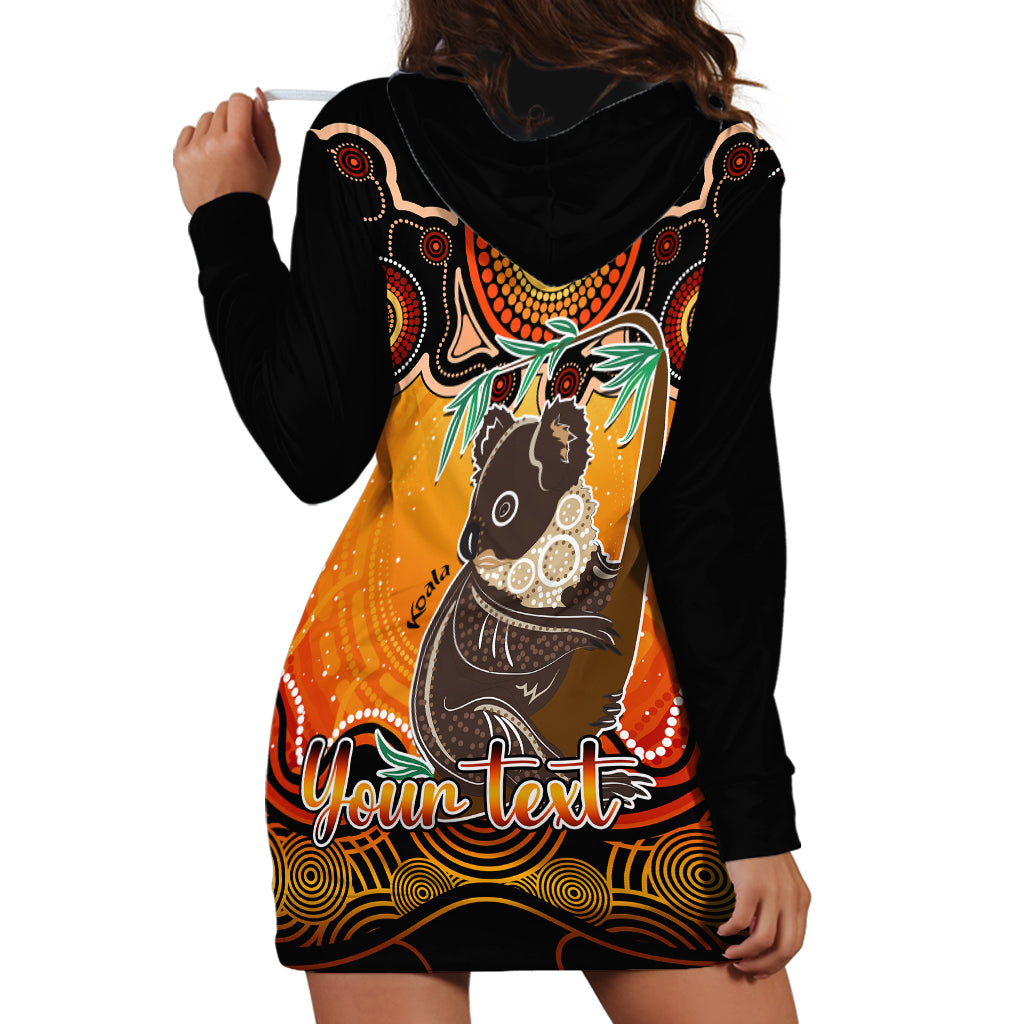 personalised-australia-cancer-koala-zodiac-hoodie-dress-auz-astrology-aboriginal-red