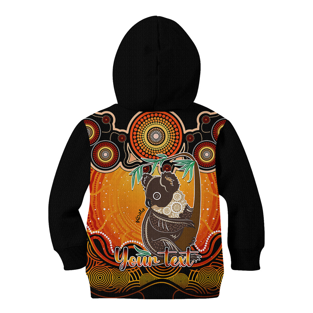 personalised-australia-cancer-koala-zodiac-kid-hoodie-auz-astrology-aboriginal-red