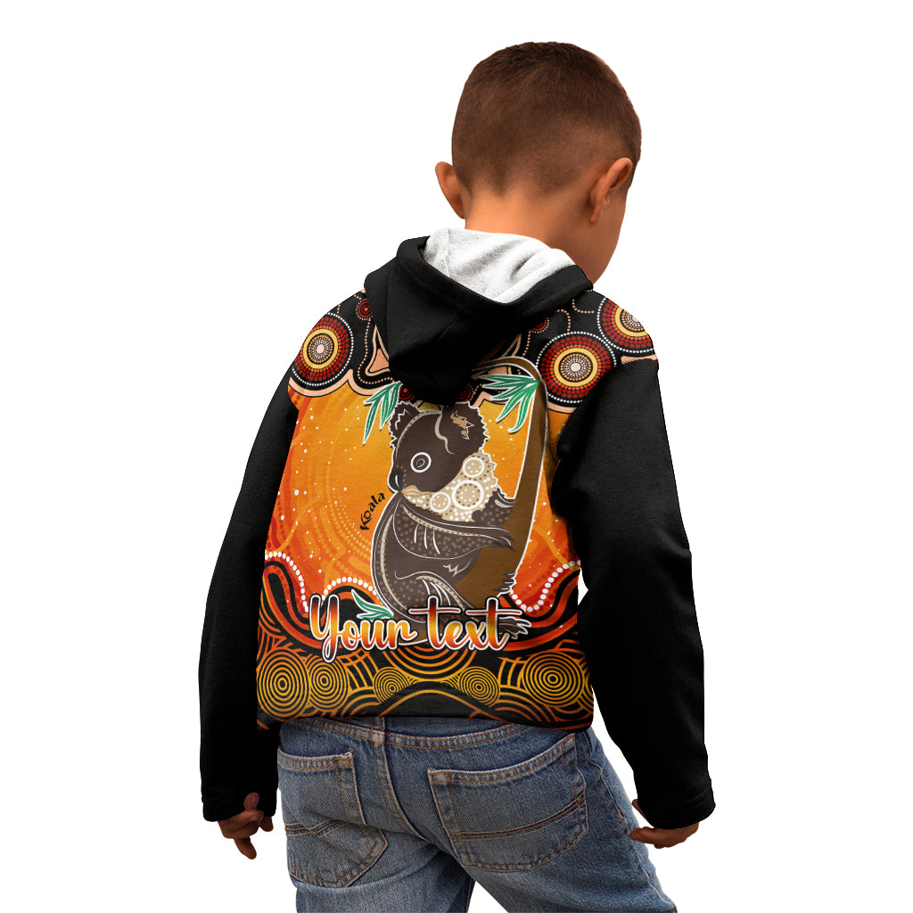 personalised-australia-cancer-koala-zodiac-kid-hoodie-auz-astrology-aboriginal-red