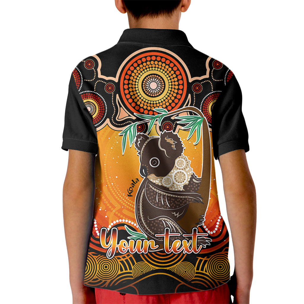 personalised-australia-cancer-koala-zodiac-kid-polo-shirt-auz-astrology-aboriginal-red