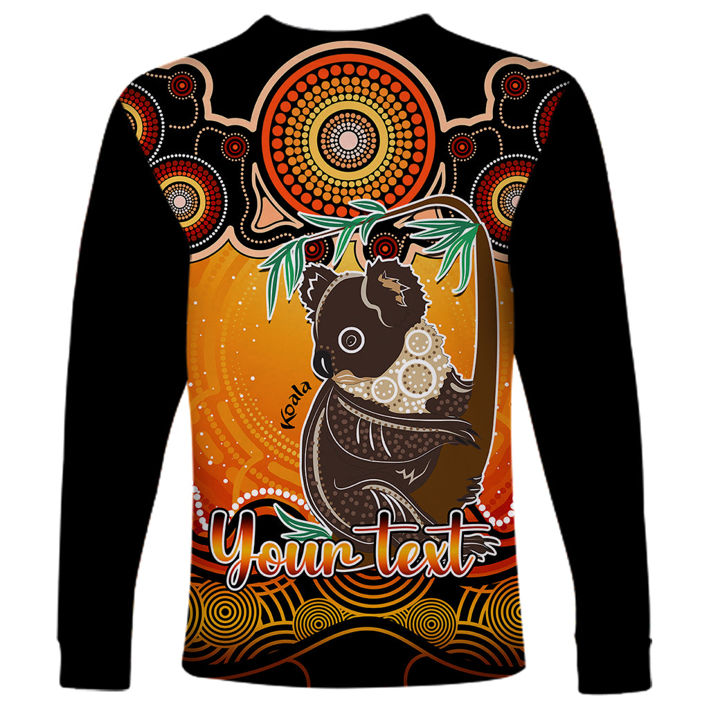 personalised-australia-cancer-koala-zodiac-long-sleeve-shirt-auz-astrology-aboriginal-red