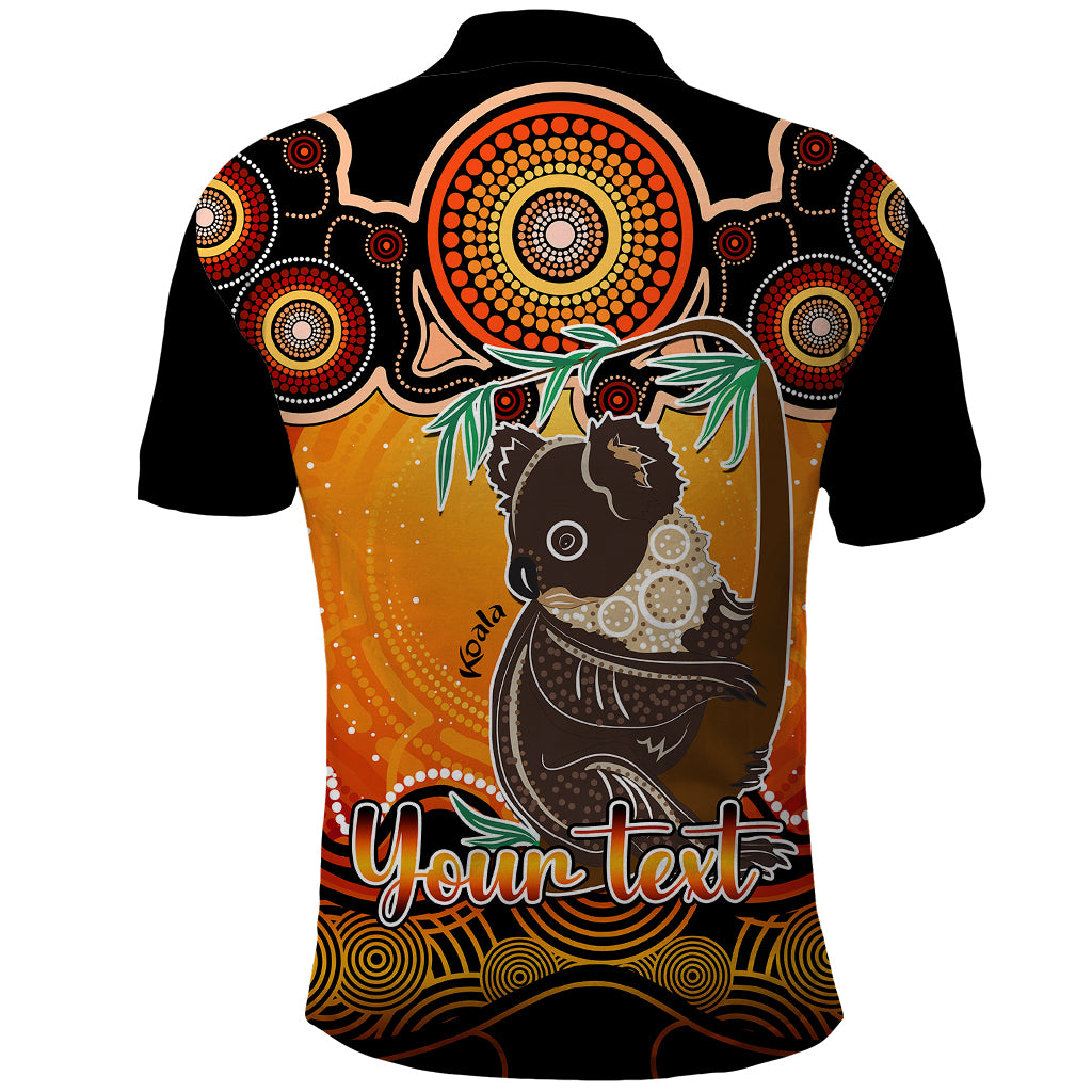 personalised-australia-cancer-koala-zodiac-polo-shirt-auz-astrology-aboriginal-red