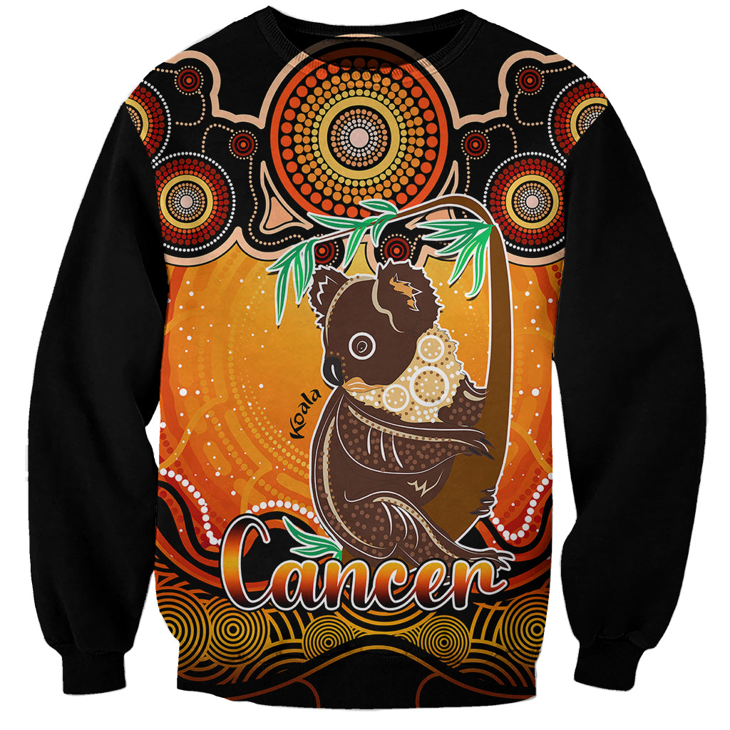 personalised-australia-cancer-koala-zodiac-sweatshirt-auz-astrology-aboriginal-red