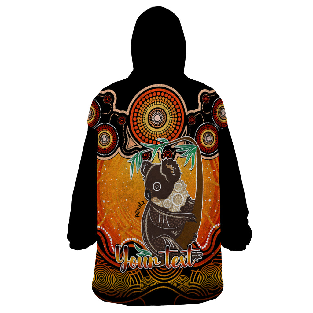 personalised-australia-cancer-koala-zodiac-wearable-blanket-hoodie-auz-astrology-aboriginal-red