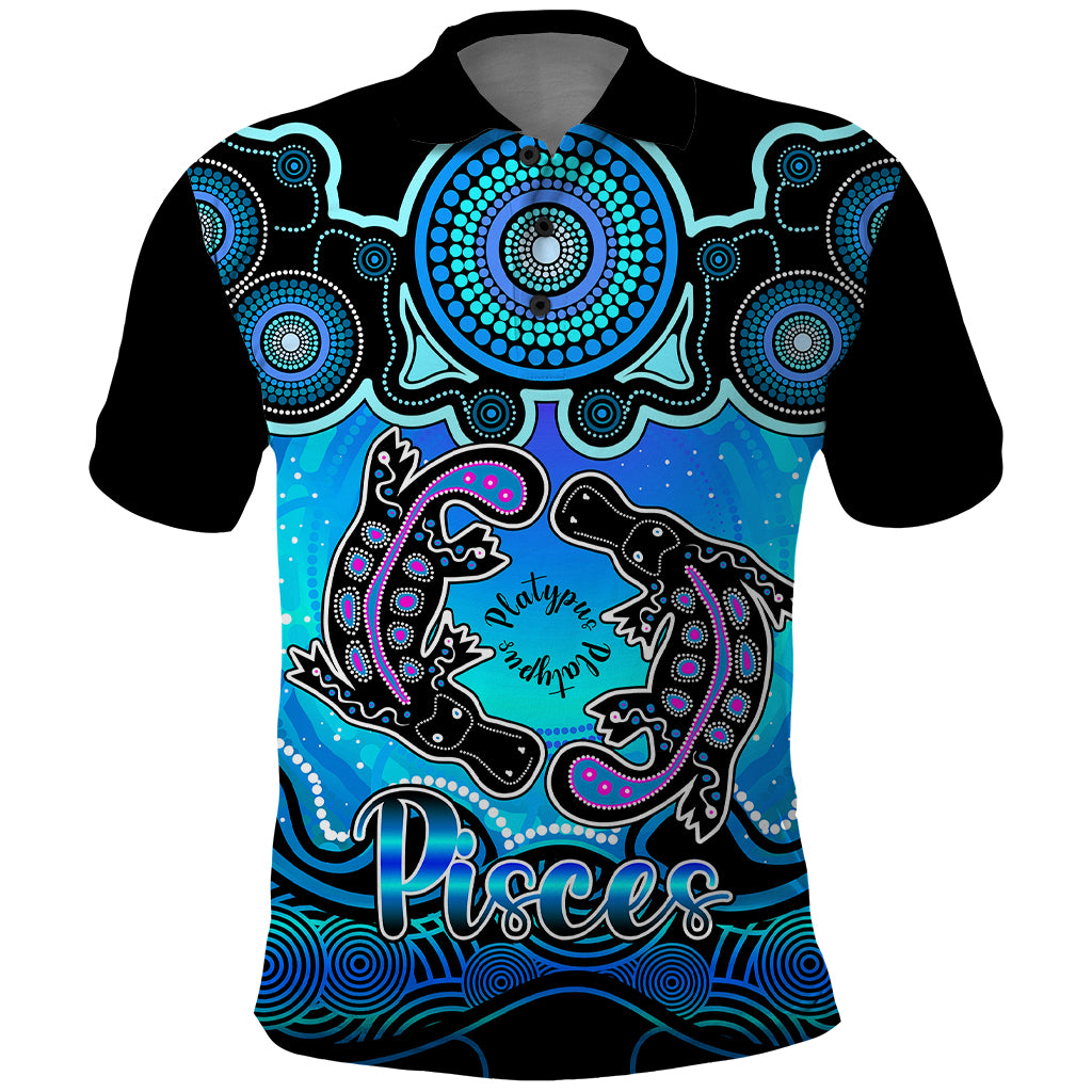 personalised-australia-pisces-platypus-zodiac-polo-shirt-auz-astrology-aboriginal-aqua