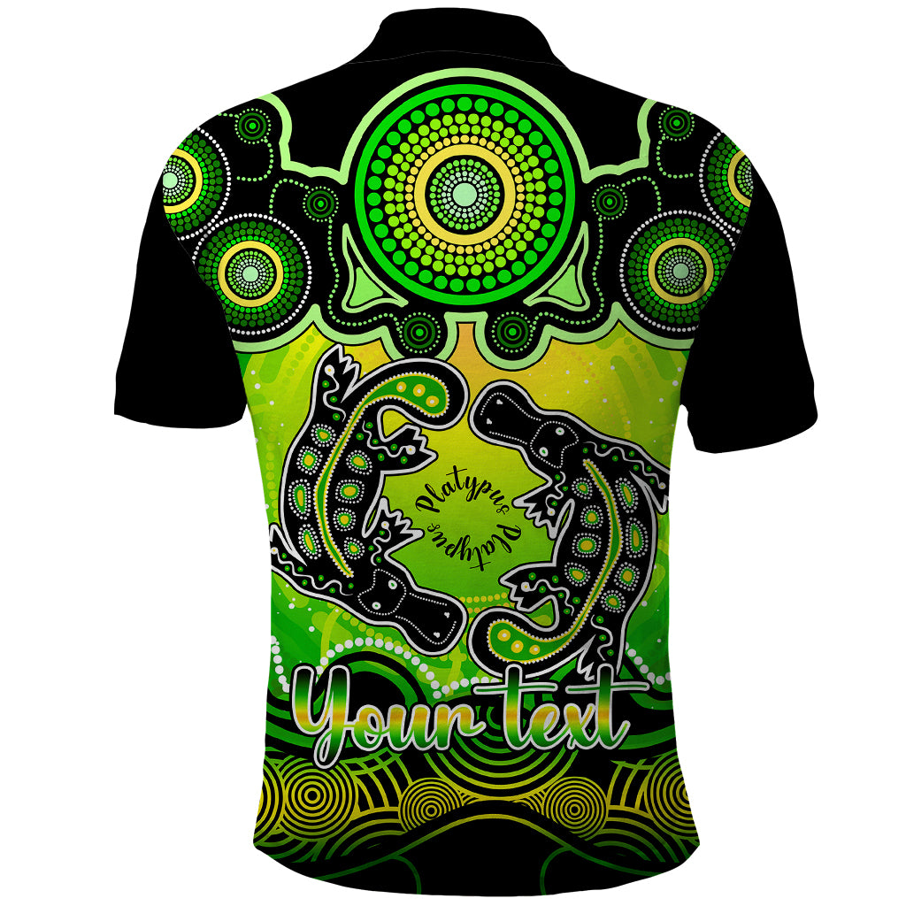 personalised-australia-pisces-platypus-zodiac-polo-shirt-auz-astrology-aboriginal-green