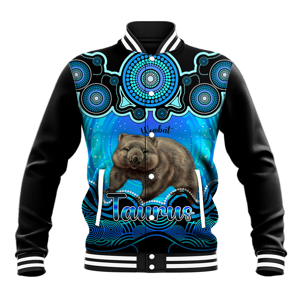 personalised-australia-taurus-wombat-zodiac-baseball-jacket-auz-astrology-aboriginal-aqua