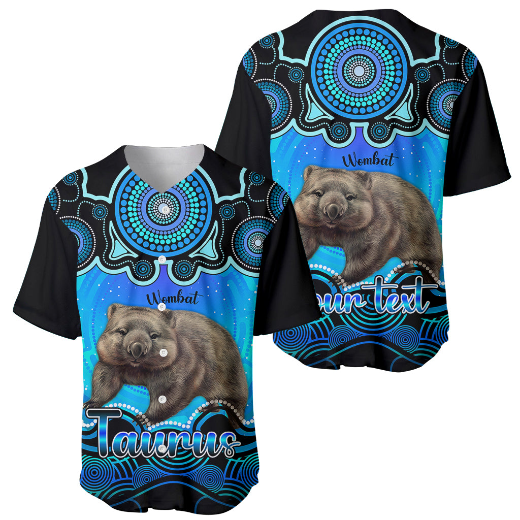 personalised-australia-taurus-wombat-zodiac-baseball-jersey-auz-astrology-aboriginal-aqua